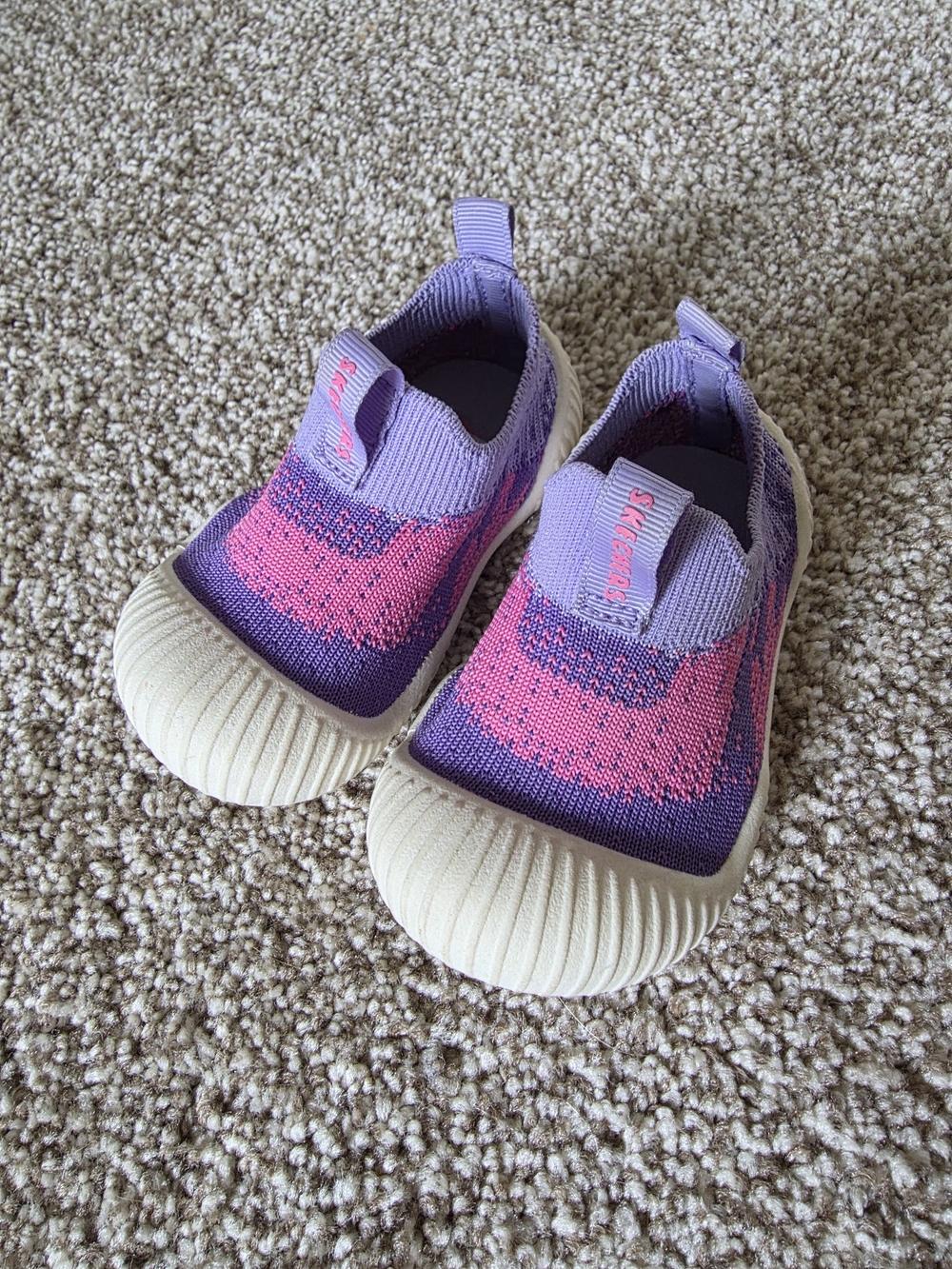 Skechers Purple & Pink Slip-On Baby Walker Shoes